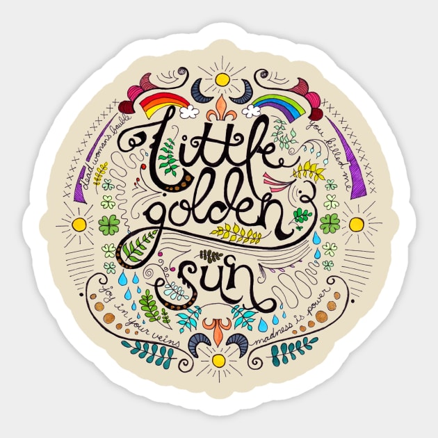 Little Golden Sun Sticker by colleen.rose.art